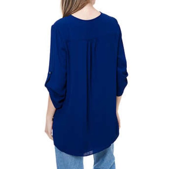 NEW Cristina B Roll Up Sleeve Tunic | Blue - Picture 4 of 5
